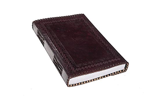Image of Vintage Fashion Leather Diary For Men Genuine Antique Handmade Office Use Paper Notebook Journal With Craft Lock And Key Boy And Girl 7 X 5 Inch - 200