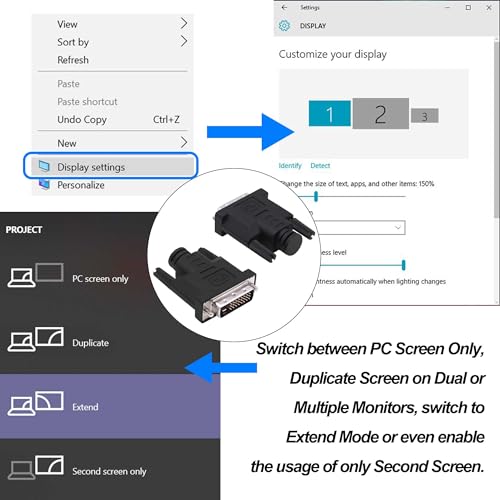Adaptador DVI Dummy Plug para Monitor GPU 4K HD - Pack 2 miniatura 2