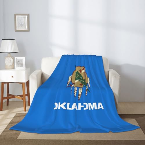 Couverture flanelle Oklahoma chaude pour camping et canapé