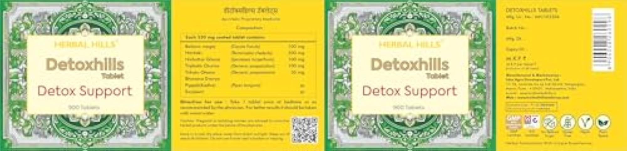 Herbal Hills Detoxhills Tablets, 900 Count Pack