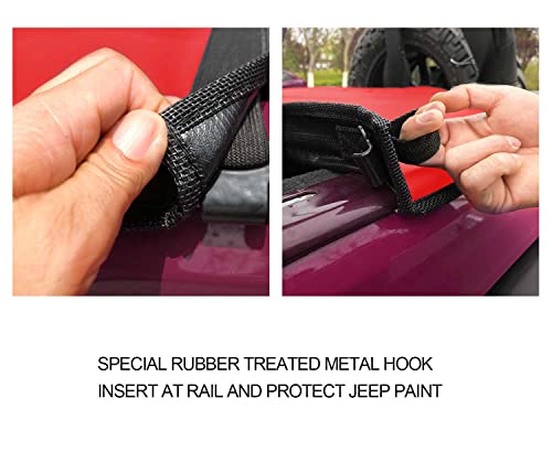 Image of Tonneau Cover for Jeep Wrangler Back Trunk Cargo Cover JK 2-Door, Red