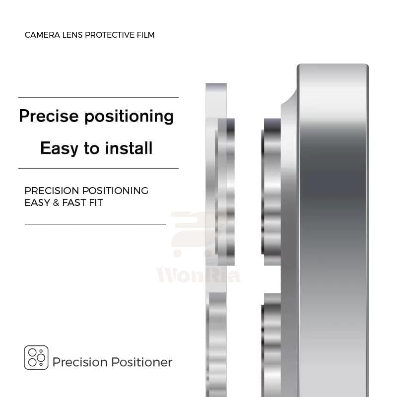 Image of Pack 2- Camera lens Protector Ring for Oppo Reno 15 Pro 5G Camera Tempered Glass Aluminum Alloy Rings, Ultra-HD Metal Frame- Black