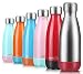 anature Stainless Steel insulated Water Bottle,Double Wall Vacuum Insulation,Cola Shaped forKids,Ladies,Business Convenience,Small Size,9oz,Peach Red