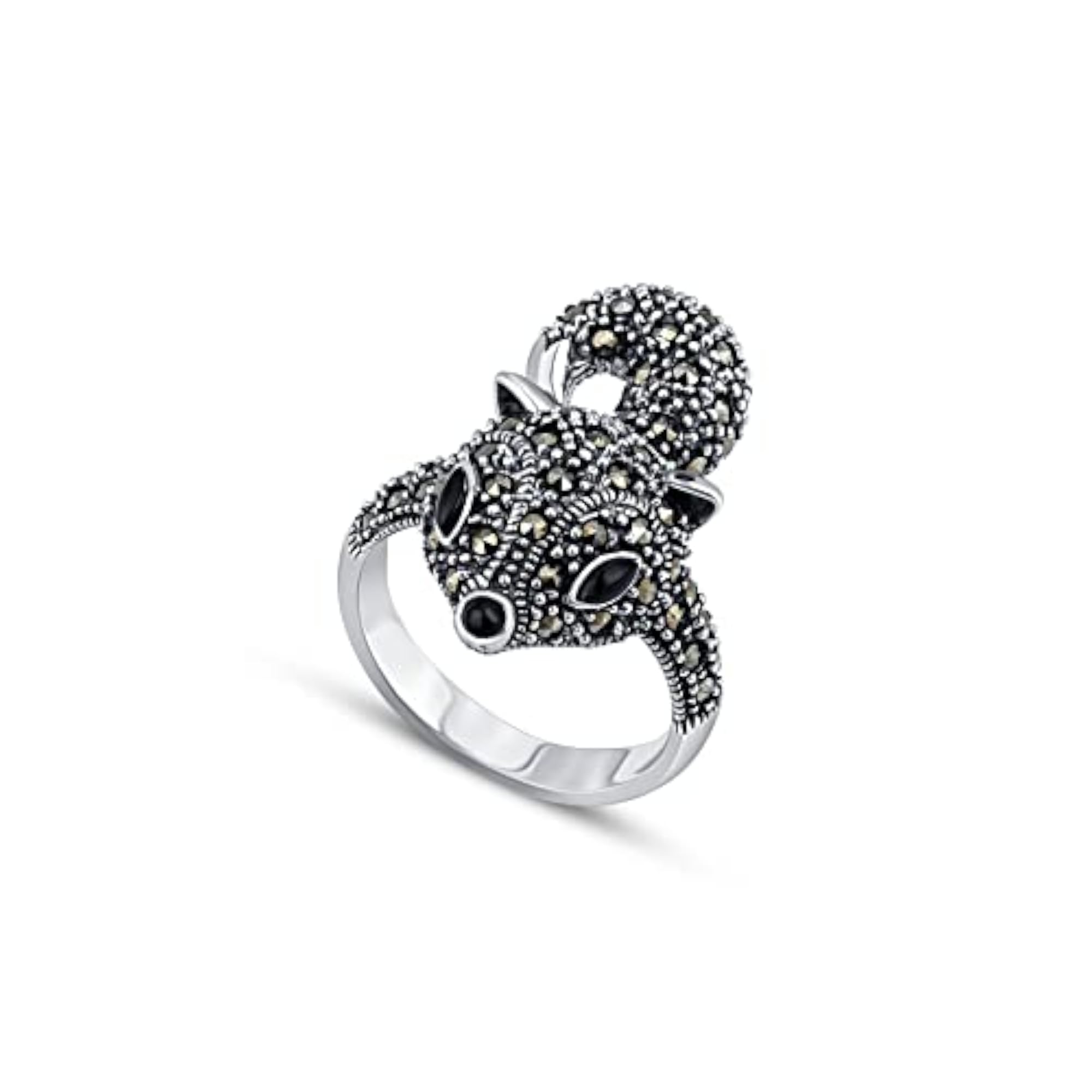 Women's Oxidised Silver Little Squirrel Adjustable Ring
