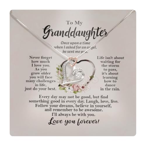 Special Present For Granddaughter Necklace From Grandpa and Grandma, 