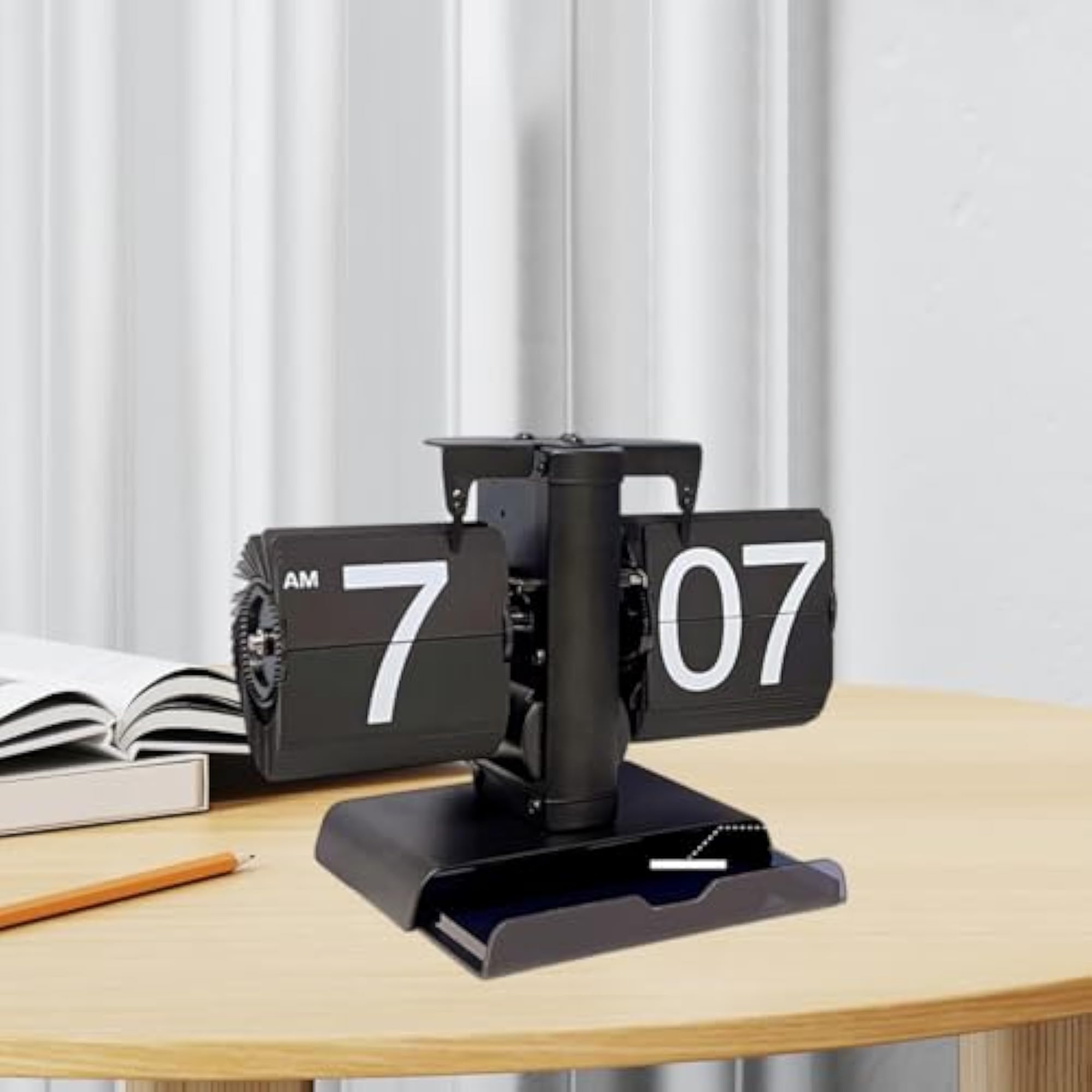 Flip Desk Clock Home Decor Mechanical Table Clock