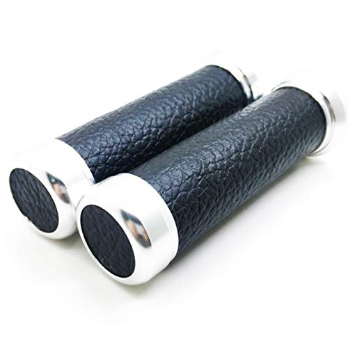 Amazon | HWT バイク用 レザーグリップ 2本セット アルミ ハンドル