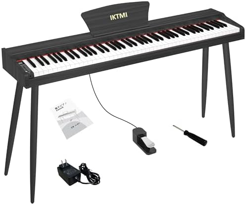 Amazon | IKTMI 電子ピアノ 88鍵盤 木製 ピアノ 88鍵 Digital Piano 