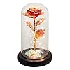 Childom Birthday Gifts for Women,Rose Flower Gifts for Mom from Daughter,Mothers Day Rose Gifts for Her,Colorful Red Light Up Rose in A Glass Dome,Mom Gifts,Graduation Gifts for Wife Anniversary