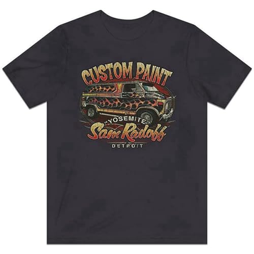 QINGXIANG Custom Paint by Sam Radoff 1976 Vintage Men's T-Shirt Black S