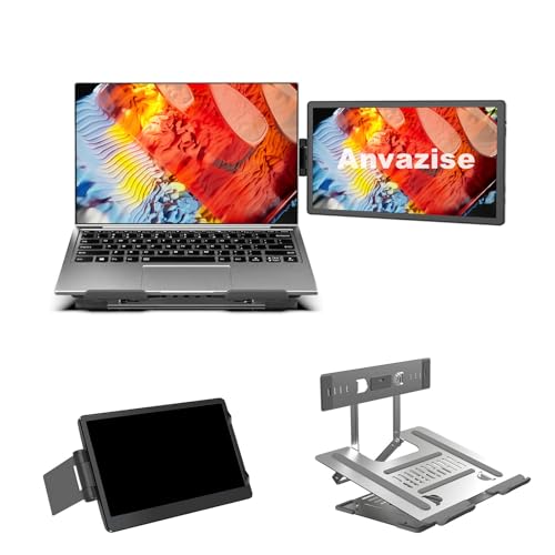 Anvazise Monitor Portatil, Extensor de tela de laptop com Suporte ajustável para laptop