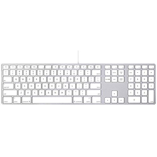 Apple Wired Keyboard with Numeric Keypad Compatible with Mac OS X v.10.6.8 & later Versions (MB110LL/B) (Renewed) by Apple - Used condition - US$49.87
