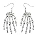 Lux Accessories Halloween Girls Fun Skeleton Hand Goth Drop Earrings
