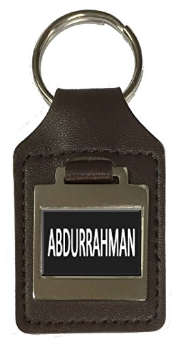 Porte-clés en cuir avec nom Abdur-Rahman pour ne plus perdre ses clés