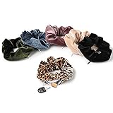 Ivyu Velvet Zipper Pocket Scrunchies - 6 Count (Purple)
