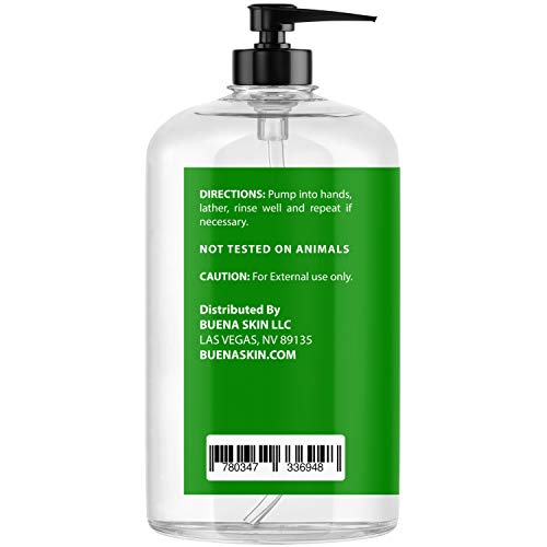 image for Buena Skin Tea Tree Mint Hand Soap - Liquid Hand Soap with Spearmint, 