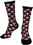 Wpamlrta Chaussettes fantaisie Uterus de dessin animé - Cadeau pour homme et femme, Dessin animé Utérus Rose, taille unique