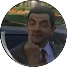 Funny mr bean middle finger meme design Pin Lapel Pin Cute Brooch Pins Badges 0.75"