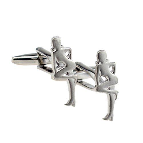 Mancuernillas para hombre con silueta de bailarina sexy miniatura 1