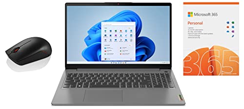 Image of Lenovo IdeaPad Slim 3 Intel Core i5 12th Gen 15.6 inch (39.62cm) (16GB /512GB SSD /Windows 11 /Office 2021 /Backlit /2Yr Warranty /3months Game Pass /1.63Kg), 82RK0085IN + Mouse + M365 12 Months Subscription