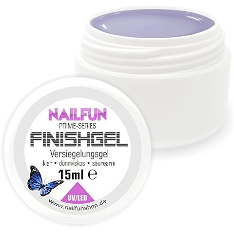 Nailfun prime sealing gel, 15 ml, UV & led, low viscosity, self-levelling finishing gel Cover