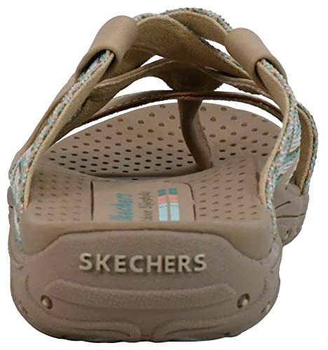 Image of Skechers Women's Reggae-Soundproof-Thong Slide Multi-Strap Sandal