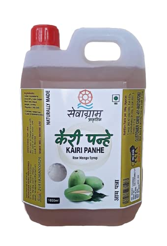 Image of Sewagram Prakrutik Kairi Panhe | Natural Raw Mango Syrup | Aam Panna | Sharbat | 1 Ltr