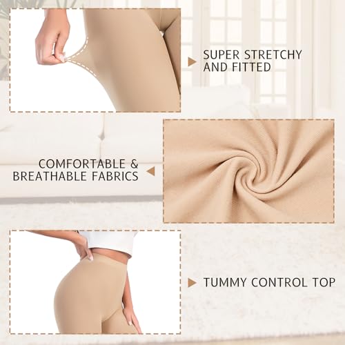 Century Star Tights for Women under Dress Opaque Ballet Dance Stockings High Waist Tummy Control Top Run Resistant Pantyhose2