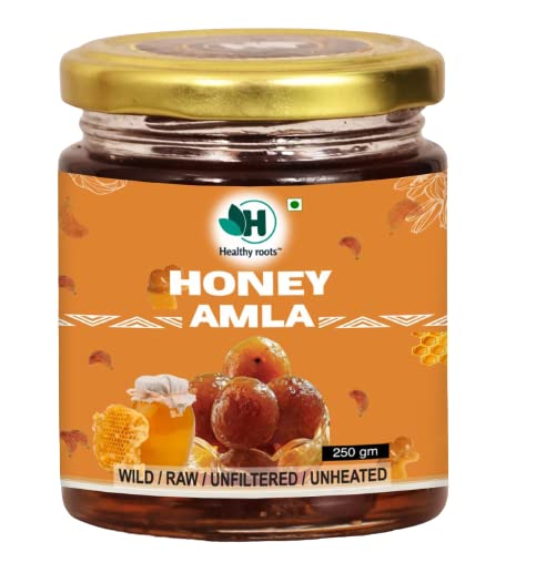 Healthy roots Amla Honey-Amla Soaked in Pure Honey-No Added Sugar, High in Vitamin C 500gm