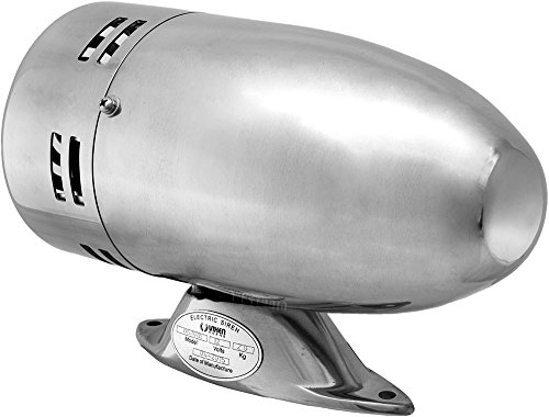 Vixen Horns Loud Old Fashion Motor Driven Stainless Steel Metal Alarm/Siren (Air Raid) Chrome 12V Vxs-9070S #TOP1
