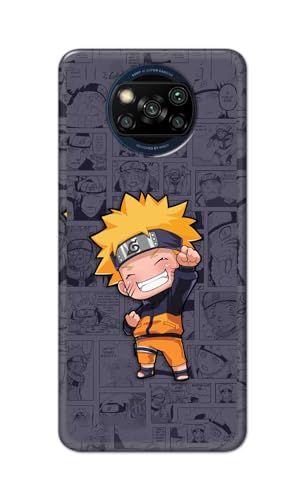 Image of Plastic Printfidaa Printed Hard Back Cover Case For Mi Poco X3 | Poco X3 Pro | Poco X3 Nfc Back Cover (Famous Anime Cartoon Character) -112,Grey