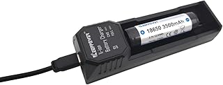 Keeppower 18650 Li-ion Protected Battery 3.7V 3500mAh Rechargeable with Keeppower S1 1-Bay USB-C Battery Charger Combo Set