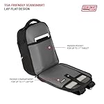 SwissGear Travel Tech Pro Laptop Backpack – Fits Laptops up to 16” – ScanSmart TSA-Friendly Backpack with Multiple Organizer Pockets – Black - Image 3