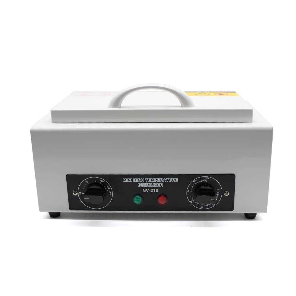 RANZIX Esterilizador de aire caliente, esterilizador, 30 W, 220 V/50 Hz, para herramientas de uñas, recipiente de metal, herramientas de belleza del cabello