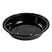 AmerCare 9 Inch Round Black Plastic Containers with Lids, 48 Ounces for Microwave or Freezer, Pack of 150