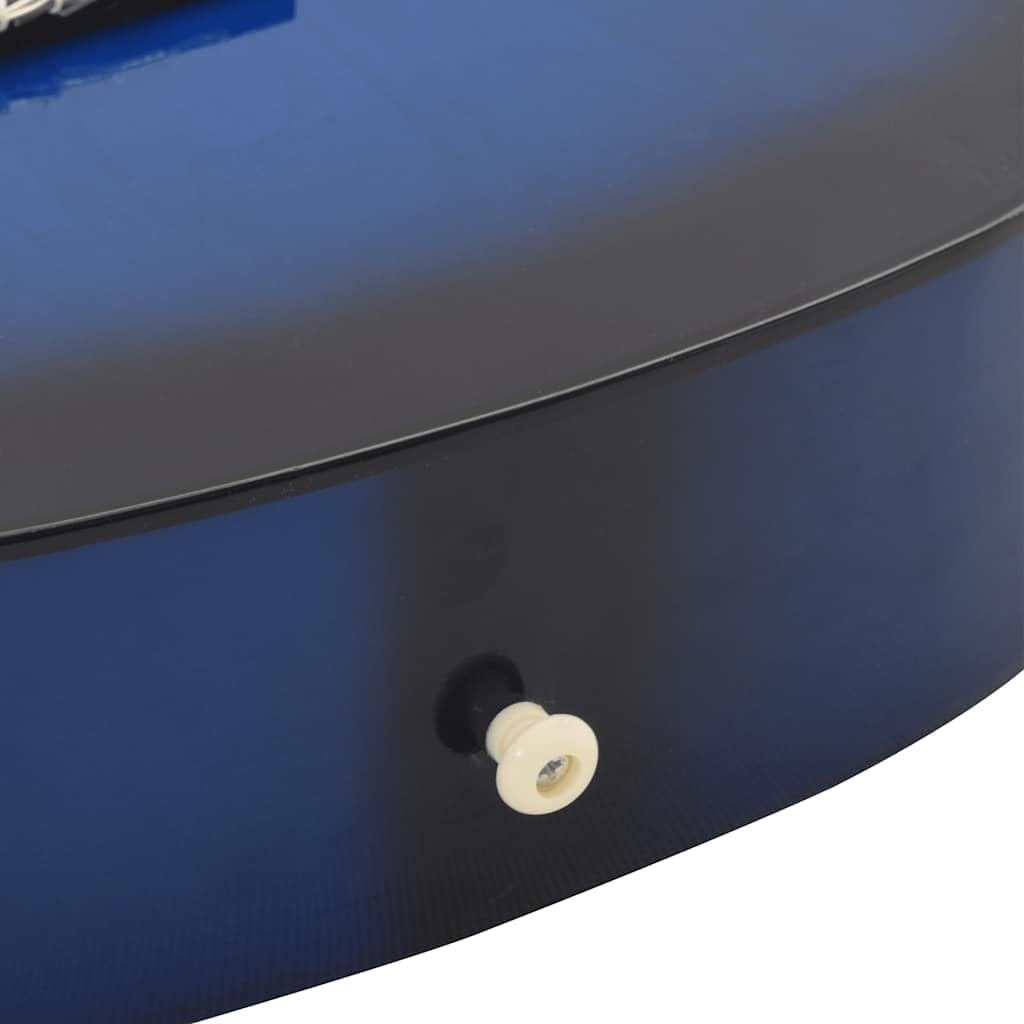Chitarra classica per principianti e bambini, blu, 3/4, 91 cm, in legno di tiglio, con corde in nylon e tastiera in plastica dura, strumento ideale per l'apprendimento