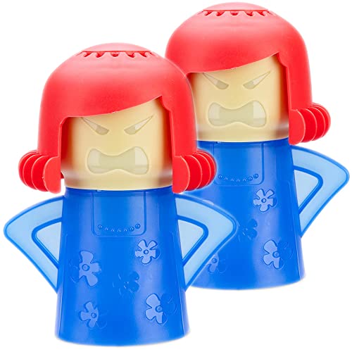 Bell Dream Microwave Kitchen Angry Mama High Temperature Equipment Easily Crud in Minutes Steam with Vinegar and Water for Kitchen Gadgets(2pieces)