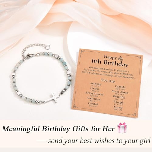 Image of Religious Cross Bracelet for Women Girls, Christian Gifts for Daughter Granddaughter Sister in Christ Friend Niece on Birthday Christmas Easter Valentines Day Graduation