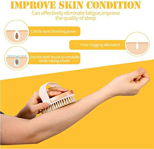 Dry Brushing Set, Biluer 2PCS Body Brush Back Scrubber And 1PCS Bath Brush Exfoliating Brush for Treatment & Verbetert… - Image 7
