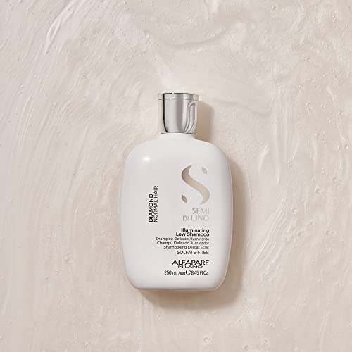 Alfaparf Milano Semi Di Lino Diamond Shine Illuminating Low Shampoo - Sulfate Free - For Normal Hair - Paraben And Paraffin Free - Safe On Color Treated Hair - Professional Salon Quality, 8.45 Fl Oz #TOP3