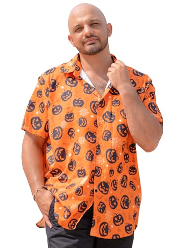 Image of Yoimira Hawaiian Shirts for Men, Print Mens Casual Short Sleeve Button Down Shirts Floral Aloha Beach Shirt