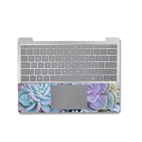 Image of MightySkins Carbon Fiber Skin Compatible with Microsoft Surface Laptop Go 3 (2023) Full Wrap Kit - Succulent | Protective, Durable Textured Carbon Fiber Finish | Made in The USA