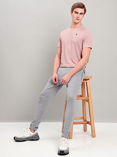 Image of TECHNOSPORT Men's Slim Fit Polyester Activewear Sports T-Shirt with Moisture-Wicking Comfort for Workout, Running & Gym