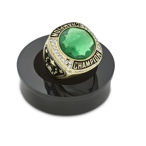 Anillos de campeón Express Medals en tonos de oro con piedras sintéticas para torneos
