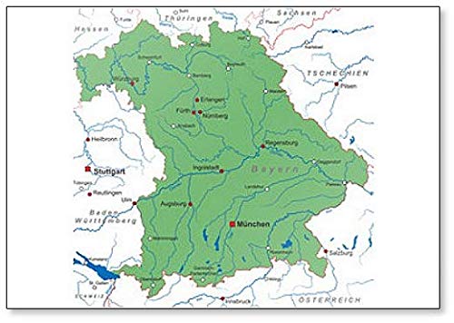 Imán para nevera con diseño de Bundesland Bayern