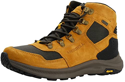 Merrell Men s J033867 Ontario 85 Mid Waterproof Hiking Shoe, Gold - 11 M