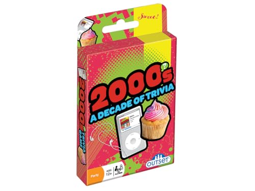 Outset Media 2000's A Decade of Trivia Travel Pack Card Game - for Ages 12 and up