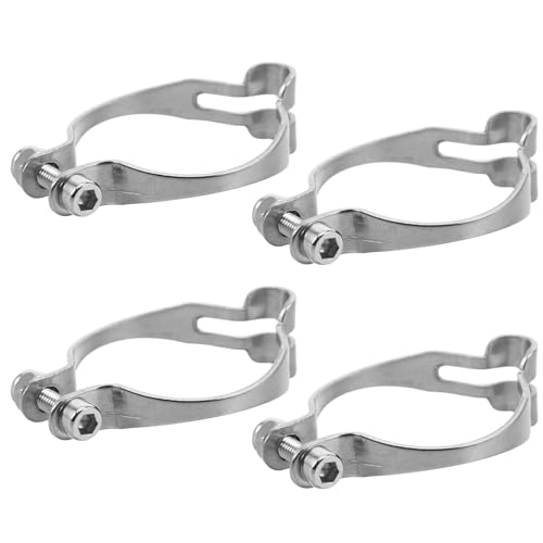 ifundom 4 Pièces Lot de 4 Clips Câbles Métalliques Réglables 25,4 MM pour Vélo Clips de Maintien et Guide de Câbles Colliers de Serrage Robustes pour Gestion Sécurisée des de