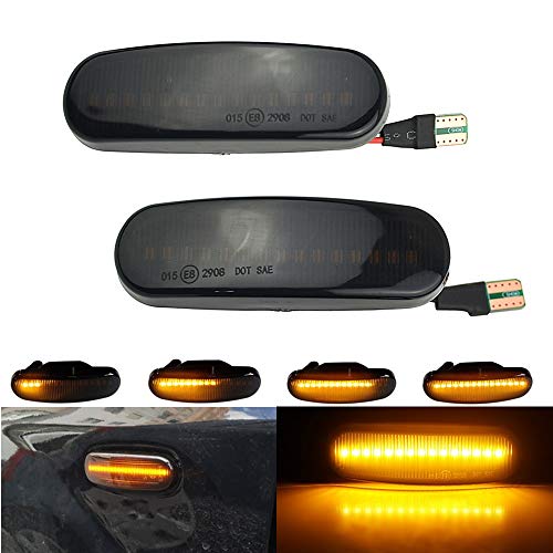 Malcayang Luces laterales indicadoras dinámicas LED intermitentes para Punto Doblo Fiorino Grande Punto Idea Linea Multipla Panda Qubo Stilo Bipper Nemo Musa