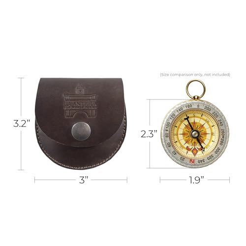 La Antigua, estuche para brújula en cuero de grano completo miniatura 6